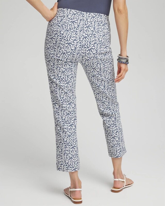 Brigitte Reef Print Slim Cropped Pants - image 3